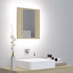 Ajoutez une touche d’aspect esthétiquement agréable dans votre salle de bain avec cette armoire à miroir à LED, qui ajoute un ...