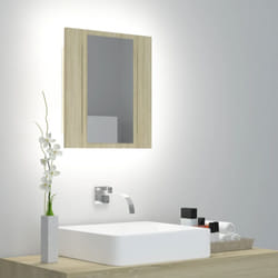 Vidaxl - Armoire à miroir led de bain Chêne sonoma 40x12x45 cm Acrylique