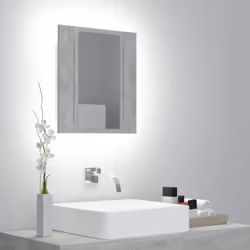 Ajoutez une touche d’aspect esthétiquement agréable dans votre salle de bain avec cette armoire à miroir à LED, qui ajoute un ...