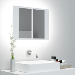 Vidaxl - Armoire salle de bain à miroir led Blanc 60x12x45 cm Acrylique