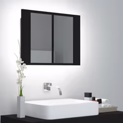 Ajoutez une touche d’aspect esthétiquement agréable dans votre salle de bain avec cette armoire à miroir à LED, qui ajoute un ...
