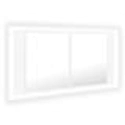 vidaXL Armoire salle de bain à miroir LED Blanc 90x12x45 cm Acrylique - TU