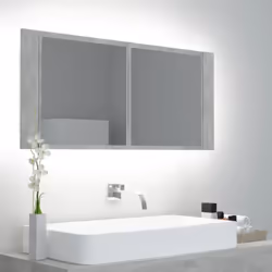 Ajoutez une touche d’aspect esthétiquement agréable dans votre salle de bain avec cette armoire à miroir à LED, qui ajoute un ...