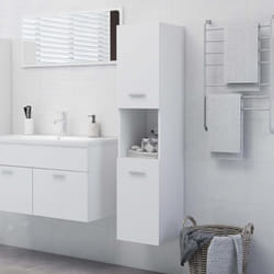 Vidaxl - Armoire de salle de bain Blanc 30x30x130 cm Bois d'ingénierie