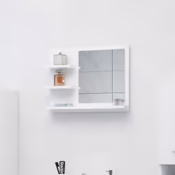 Ajoutez une touche d’aspect esthétiquement agréable dans votre salle de bain avec ce miroir, qui ajoute un style contemporain ...