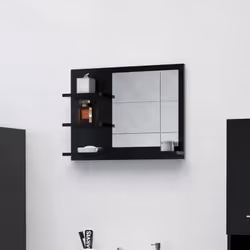 Ajoutez une touche d’aspect esthétiquement agréable dans votre salle de bain avec ce miroir, qui ajoute un style contemporain ...