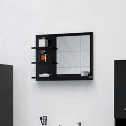 Vidaxl - Miroir de salle de bain noir 60x10,5x45 cm bois d'ingénierie