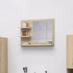 Ajoutez une touche d’aspect esthétiquement agréable dans votre salle de bain avec ce miroir, qui ajoute un style contemporain ...