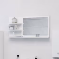 Ajoutez une touche d’aspect esthétiquement agréable dans votre salle de bain avec ce miroir, qui ajoute un style contemporain ...