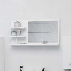 Vidaxl - Miroir de salle de bain blanc 90x10,5x45 cm bois d'ingénierie