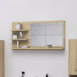 Ajoutez une touche d'aspect esthétiquement agréable dans votre salle de bain avec ce miroir, qui ajoute un style contemporain ...