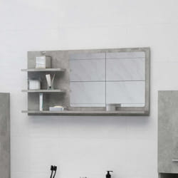 Vidaxl - Miroir de salle de bain gris béton bois d'ingénierie