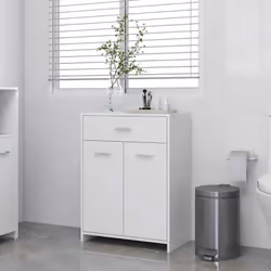 Avec cette armoire de salle de bain, vous pouvez créer un espace supplémentaire pour votre salle de bain avec un aspect remar ...