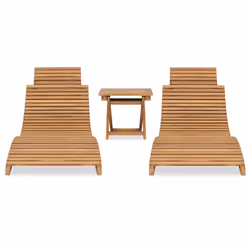 VidaXL 3059960 chaise d'extérieur Terrace Teck