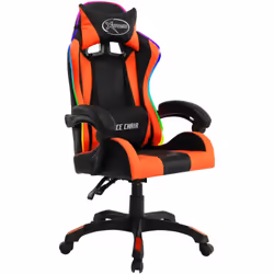 VidaXL 288002, 1 pièce(s), Coton, Simili-cuir, Polyester, Noir, Orange