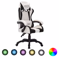 VidaXL 288005, 1 pièce(s), Coton, Simili-cuir, Polyester, Noir, Blanc