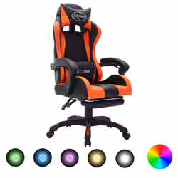 VidaXL 288012, 1 pièce(s), Coton, Simili-cuir, Polyester, Noir, Orange
