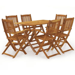 vidaXL Ensemble à manger de jardin pliable 7 pcs bois d'acacia solide - TU
