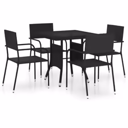 Créez un aspect convaincant et cohérent dans votre espace extérieur avec cet ensemble de salle à manger de jardin en résine t ...