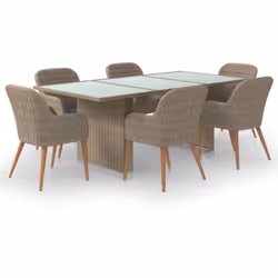 Cet ensemble de salle à manger de jardin au design élégant est un excellent choix pour dîner ou vous détendre dans le jardin  ...