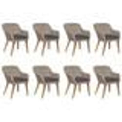 vidaXL Ensemble à manger de jardin 9 pcs Résine tressée Marron - TU
