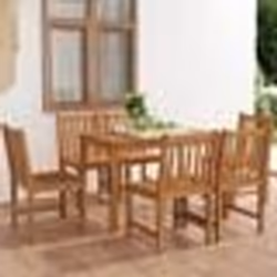 vidaXL Ensemble à manger de jardin 7 pcs Bois de teck solide