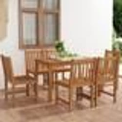 vidaXL Ensemble à manger de jardin 7 pcs Bois de teck solide