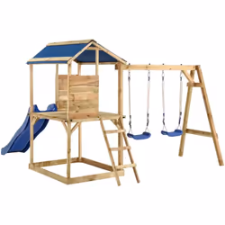 Avec cette aire de jeu d'extérieur super cool, vous pouvez transformer votre jardin en un terrain de jeu fascinant pour vos e ...