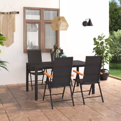 Cet ensemble à manger de jardin est un excellent choix pour votre jardin, patio ou terrasse. La chaise de jardin est en résin ...