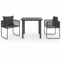 Cet ensemble à manger de jardin est un excellent choix pour votre jardin, patio ou terrasse. La chaise de jardin est en rotin ...