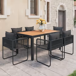 Cet ensemble de salle à manger de jardin est un excellent choix pour votre jardin, patio ou terrasse. La chaise de jardin est ...