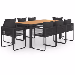 Cet ensemble à manger de jardin est un excellent choix pour votre jardin, patio ou terrasse. La chaise de jardin est en rotin ...