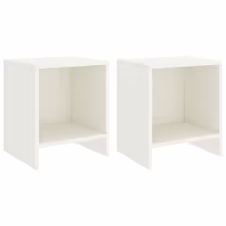 VidaXL 322240, Blanc, Bois de pin, 350 mm, 300 mm, 400 mm, 2 pièce(s)