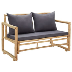 VidaXL 315597 banc de jardin Bambou, Polyester