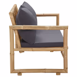 VidaXL 315597 banc de jardin Bambou, Polyester