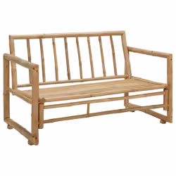 VidaXL 315597 banc de jardin Bambou, Polyester - Vue supplémentaire 5