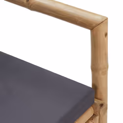 VidaXL 315597 banc de jardin Bambou, Polyester - Vue supplémentaire 7
