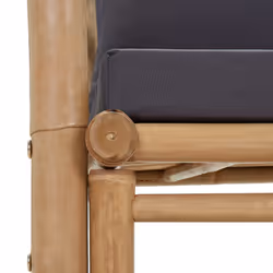 VidaXL 315599 chaise d'extérieur Terrace Siège rembourré Bambou, Polyester Gris - Vue supplémentaire 7