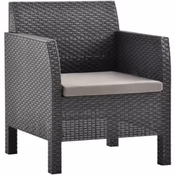 Cette chaise de jardin avec coussin est conçue pour être le point de mire de votre jardin, patio ou terrasse. Le fauteuil de  ...