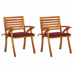 VidaXL 3060807, Terrace, Siège rembourré, Bois d'acacia, Polyester, 50 cm, 50 cm