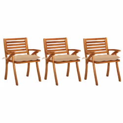 VidaXL 3060835, Terrace, Siège rembourré, Bois d'acacia, Polyester, 50 cm, 50 cm