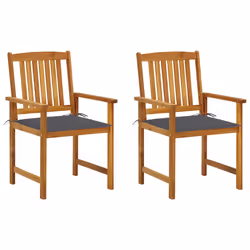 VidaXL 3061167, Terrace, Siège rembourré, Bois d'acacia, Anthracite, Polyester, 610 mm