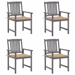 VidaXL 3061228, Terrace, Siège rembourré, Bois d'acacia, Gris, Polyester, 610 mm