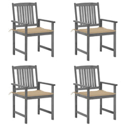 VidaXL 3061228 chaise d'extérieur Terrace Siège rembourré Bois d'acacia Gris