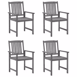 VidaXL 3061228 chaise d'extérieur Terrace Siège rembourré Bois d'acacia Gris