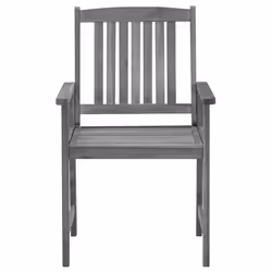 VidaXL 3061228 chaise d'extérieur Terrace Siège rembourré Bois d'acacia Gris - Vue supplémentaire 5