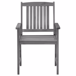 VidaXL 3061230 chaise d'extérieur Terrace Siège rembourré Bois d'acacia Gris - Vue supplémentaire 5