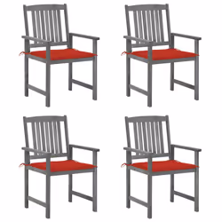 VidaXL 3061234, Terrace, Siège rembourré, Bois d'acacia, Gris, Polyester, 610 mm