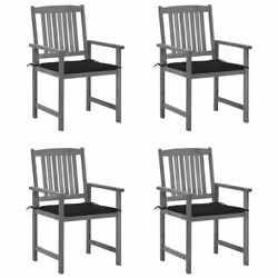 VidaXL 3061236, Terrace, Siège rembourré, Bois d'acacia, Gris, Polyester, 610 mm