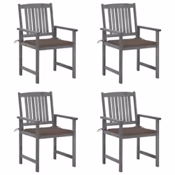 VidaXL 3061238, Terrace, Siège rembourré, Bois d'acacia, Gris, Polyester, 610 mm